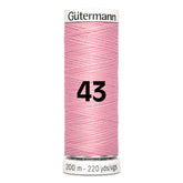 Gutermann garen | 200m | 43 lichtroze naaigaren GM - 200 - 43 - LICHTROZE 4008015026721